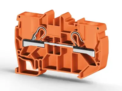 Klemsan 307137 PYK Orange Spring Clamp Terminal Block - Klemsan