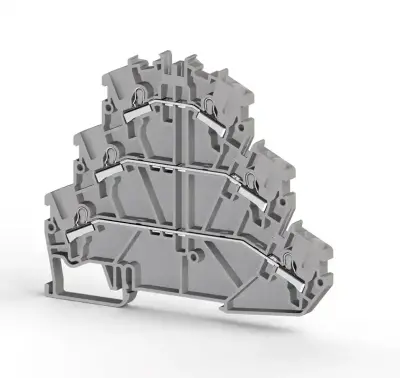 Klemsan 307199 PYK Beige Spring Clamp Terminal Block - Klemsan