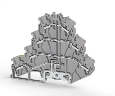 Klemsan 307209 PYK Beige Spring Clamp Terminal Block - Klemsan
