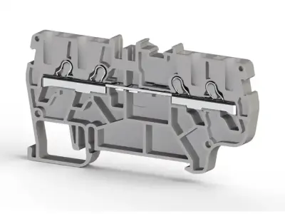 Klemsan 307389 PYK Beige Spring Clamp Terminal Block - Klemsan