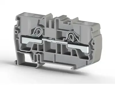 Klemsan 307659 PYK Beige Spring Clamp Terminal Block - Klemsan