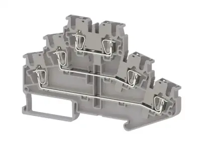 Klemsan 311549 Beige Spring Clamp Terminal Block - Klemsan