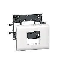 Upgradable DLP Clip-On 2-Gang Module Base + Frame With 85mm Cover. - LEGRAND