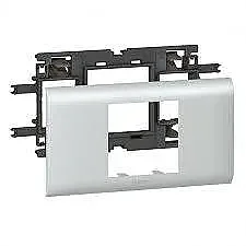 Clip-On Base For 2-Gang Module DLP Aluminum Trunking On 65mm Cover. - 1