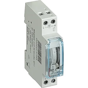 Vertical Analog Dial Daily Timer With 100-Hour Power Reserve, 16A, 250V - LEGRAND
