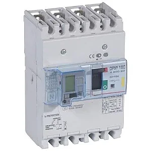 MCCB DPX3 160 Thermal Magnetic + RCD 4P 16A 16kA Current Module Circuit Breaker - LEGRAND