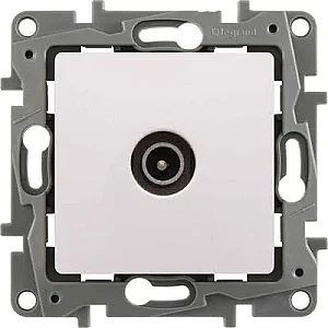 Salbei Series White TV Socket Pass-Through 15dB - LEGRAND
