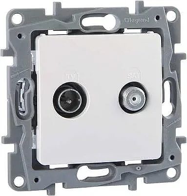 Salbei Series White TV - With Sat Socket Pass-Through. - 1