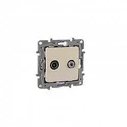 Salbei Series Beige TV - Sat Socket Terminal - 1