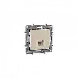 Salbei Series Beige 1-Gang Outlet RJ11 Telephone Socket - LEGRAND