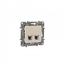 Salbei Beige 2 Cikisli RJ11 Telephone Socket - 1