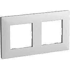 Raventi 2-Gang White Frame - X - 1