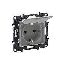 Raventi Grounded Socket, Smoked - LEGRAND