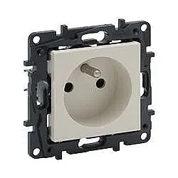Raventi French Standard Child-Protected Grounded Socket OutletCream - 1