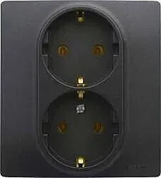 Raventi Double Earth Socket, Black - LEGRAND