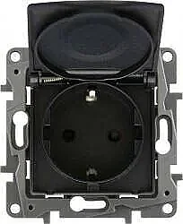 Raventi Covered Earthen Socket Black - LEGRAND