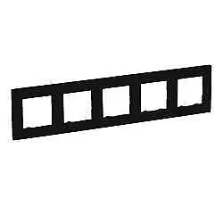 Raventi 5-Gang Frame, Black - LEGRAND