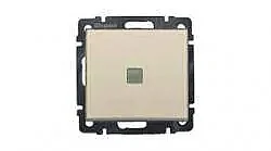 Valena Illuminated Two-Way Switch 10A - 250V - Beige - 1