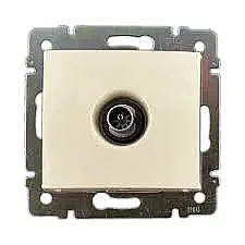 Valena - TV Socket, Pass-Through Distribution, Beige. - LEGRAND