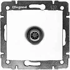 Valena - TV Socket, Pass-Through Distribution, White. - LEGRAND