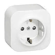 Forix Ip21 Series Surface-Mounted Childproof White Single Socket. - 1