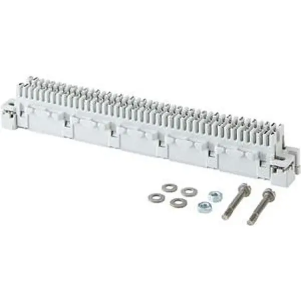 Hensel - Connecting device for telecommunications screwless for 20 paired cables for assembly on mounting brackets in communication junction box FK 5000. LSA connection technology, solder and screwless, no insulation removal is required. - 1