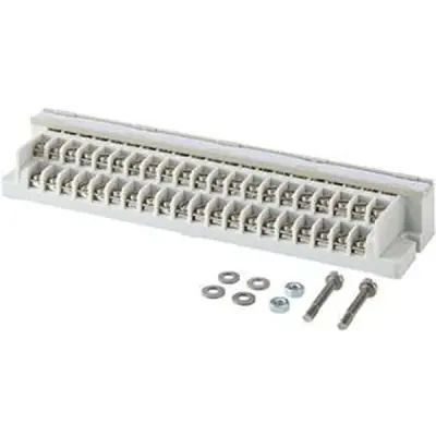 Hensel - Connecting device for telecommunications screwless for 20 paired cables for assembly on mounting brackets in communication junction box FK 5000. With screw/screw connection technology and fixing screws. - 1