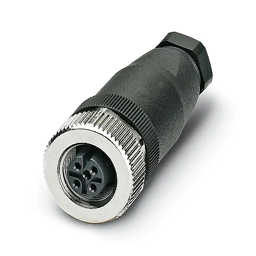1662968 - M12 Connector 5-Pin Female Straight Metal Housing - 1