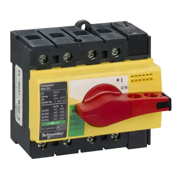 Schneider Electric - 28919 - INS63 4P RED ROTARY HANDEL - 1