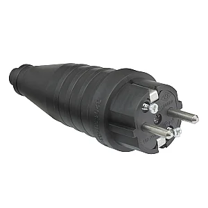 Rubber Schuko Plug, 1x16A, IP54 - Schneider Electric
