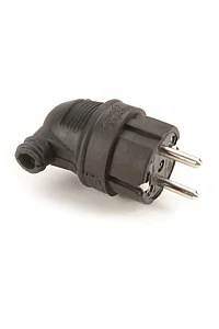 Rubber Angled Schuko Plug, 1x16A, IP54 - Schneider Electric