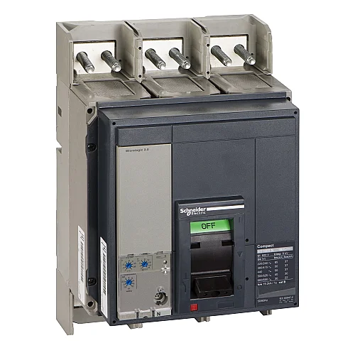 Compact NS1250H Circuit Breaker, 4P, 1250A, 50kA, Micrologic 2.0 - 1