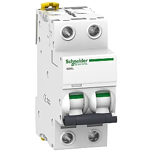 Acti9 iC60L Miniature Circuit Breaker, 2P, 3A, B Curve - Schneider Electric
