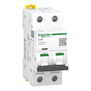 Acti9 iC60L Miniature Circuit Breaker, 2P, 10A, B Curve - Schneider Electric