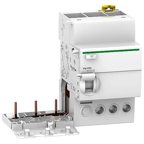 Acti9 Vigi iC60 Add-On RCD Block, 3P, 25A, 300mA, AC Type - 1