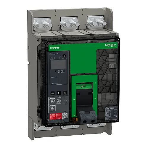 Circuit Breaker, NS800H 70 kA 3P 800 A Fixed Manual, MicroLogic 2.0E - C080H32EFM - 1