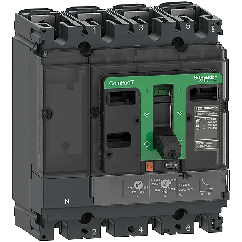 Circuit Breaker, NSX DC 100F 4P 36 kA TM100D - C10F4TM100D - 1