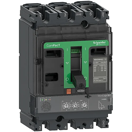 Circuit Breaker, Nsx100N 50 kA AC 3P3D 100 A 2.2 - C10N32D100 - 1