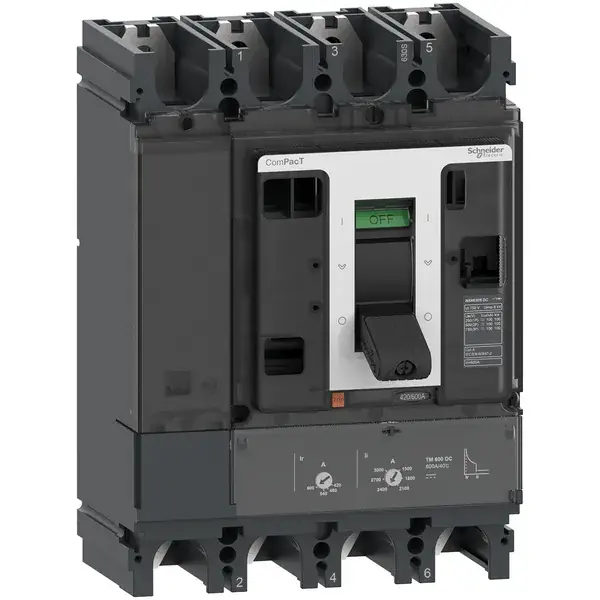 Schneider Electric - C63F4TM600D - NSX630F 36kA DC 4P 600A TMD - 1