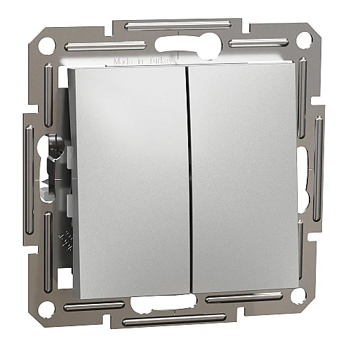Asfora Double Push - Button Aluminium - EPH1100161 - 1