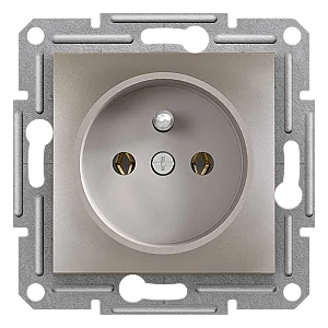 Asfora Pin - Earth Socket Outlet Bronze - EPH2800169 - Schneider Electric