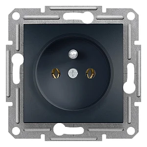 Asfora Pin - Earth Socket Outlet Anth - EPH2800171 - Schneider Electric