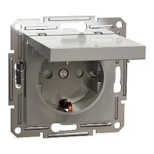 Asfora Side - E. Socket Out. with Lid Bronze - EPH3100169 - Schneider Electric