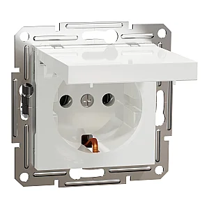 Asfora Side - E. S.O. with Lid without Frame White - EPH3170121 - Schneider Electric