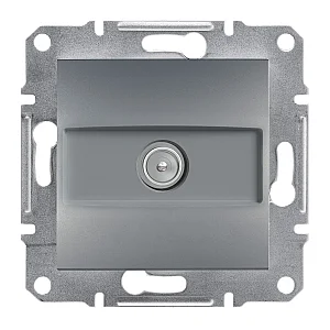 Asfora Tv Socket Ending 1Db Steel - EPH3200162 - Schneider Electric