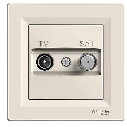 Asfora Tv/Sat Socket Ending 1Db Cream - EPH3400123 - 1