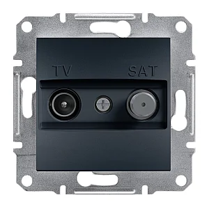 Asfora Tv/Sat Socket Ending 1Db Anthracite - EPH3400171 - Schneider Electric
