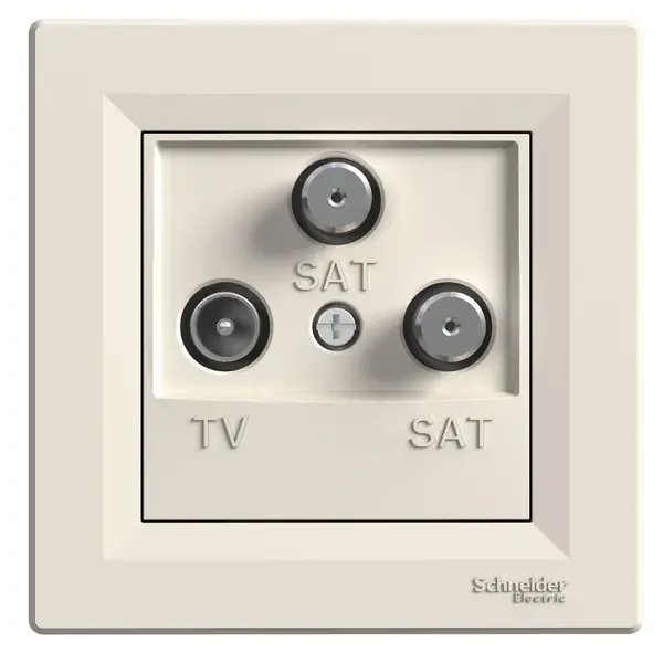 Schneider Electric - EPH3600123 - Asfora TV/SAT/SAT Skt Ending 1dB Cream - 1