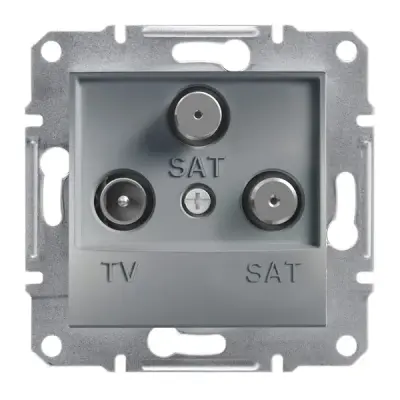 Schneider Electric - EPH3600162 - Asfr TV/SAT/SAT Socket Ending 1dB Steel - 1
