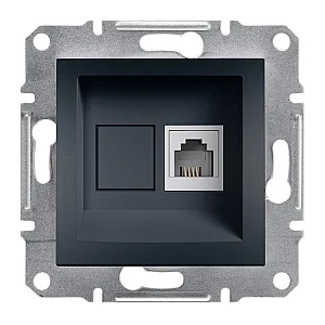 Asfora Rj11 Telephone Socket Anthracite - EPH4100171 - Schneider Electric